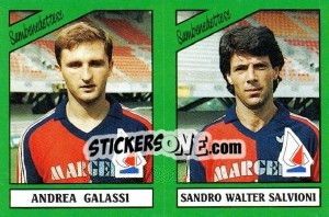 Sticker Andrea Galassi / Sandro Walter Salvioni - Calciatori 1987-1988 - Panini