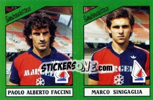 Cromo Paolo Alberto Faccini / Marco Sinigaglia - Calciatori 1987-1988 - Panini