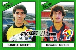 Sticker Daniele Goletti / Rosario Biondo - Calciatori 1987-1988 n. 461 - Panini
