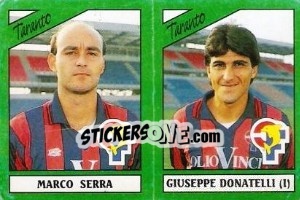 Cromo Marco Serra / Giuseppe Donatelli - Calciatori 1987-1988 - Panini