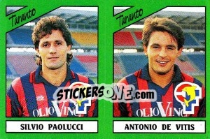 Sticker Silvio Paolucci / Antonio De Vitis - Calciatori 1987-1988 n. 465 - Panini