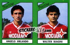 Figurina Angelo Orlando / Walter Biagini - Calciatori 1987-1988 - Panini