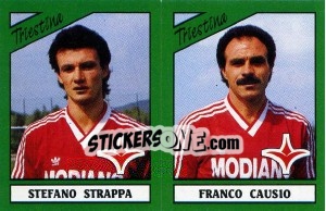 Sticker Stefano Strappa / Franco Causio - Calciatori 1987-1988 n. 473 - Panini