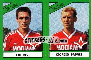 Sticker Edi Bivi / Giorgio Papais - Calciatori 1987-1988 n. 475 - Panini