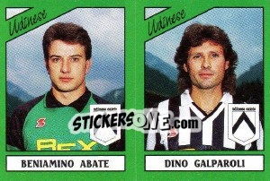 Cromo Beniamino Abate / Dino Galparoli - Calciatori 1987-1988 - Panini