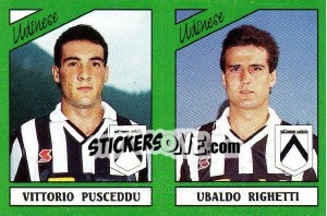 Sticker Vittorio Pusceddu / Ubaldo Righetti - Calciatori 1987-1988 n. 480 - Panini