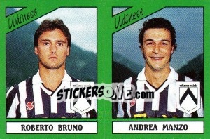 Cromo Roberto Bruno / Andrea Manzo - Calciatori 1987-1988 - Panini