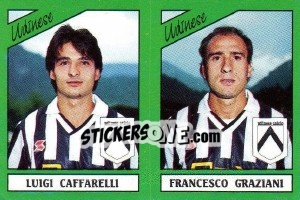 Sticker Luigi Caffarelli / Francesco Graziani - Calciatori 1987-1988 n. 483 - Panini