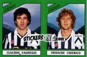 Sticker Claudio Vagheggi / Odoacre Chierico - Calciatori 1987-1988 n. 484 - Panini
