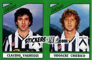 Cromo Claudio Vagheggi / Odoacre Chierico - Calciatori 1987-1988 - Panini