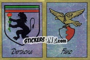 Sticker Scudetto Derthona / Fano - Calciatori 1987-1988 n. 486 - Panini