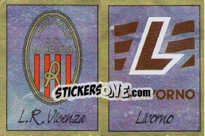 Cromo Scudetto L.R. Vicenza / Livorno - Calciatori 1987-1988 - Panini