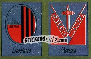 Sticker Scudetto Lucchese / Monza - Calciatori 1987-1988 - Panini