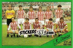 Figurina Squadra L.R. Vicenza - Calciatori 1987-1988 - Panini