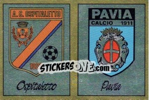 Sticker Scudetto Ospitaletto / Pavia - Calciatori 1987-1988 n. 499 - Panini