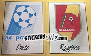 Sticker Scudetto Prato / Reggiana - Calciatori 1987-1988 n. 500 - Panini