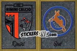 Sticker Scudetto Rimini / Spal - Calciatori 1987-1988 n. 501 - Panini