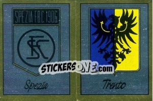 Sticker Scudetto Spezia / Trento - Calciatori 1987-1988 n. 502 - Panini