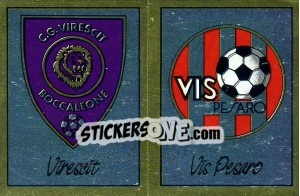 Sticker Scudetto Virescit / Vis Pesaro - Calciatori 1987-1988 - Panini