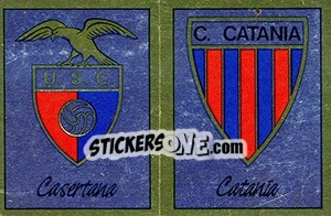 Figurina Scudetto Casertana / Catania - Calciatori 1987-1988 - Panini