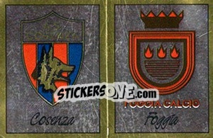 Sticker Scudetto Cosenza / Foggia - Calciatori 1987-1988 n. 515 - Panini