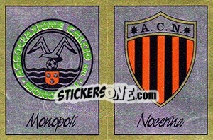 Sticker Scudetto Monopoli / Nocerina - Calciatori 1987-1988 - Panini