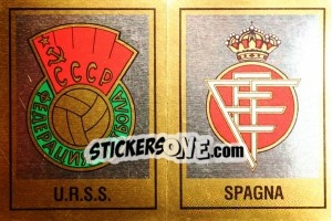 Sticker Scudetto U.S.S.R. / Spagna - Calciatori 1987-1988 n. 540 - Panini