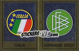 Figurina Scudetto Italia / Germania Ovest - Calciatori 1987-1988 - Panini