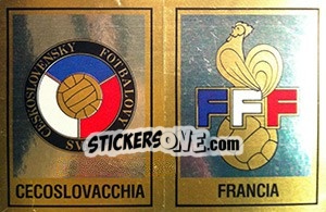 Sticker Scudetto Cecoslovacchia / Francia - Calciatori 1987-1988 n. 542 - Panini