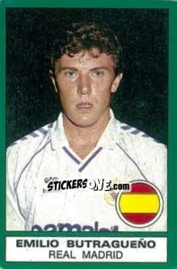 Cromo Emilio Butragueño (Real Madrid) - Calciatori 1987-1988 - Panini