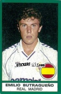 Sticker Emilio Butragueño (Real Madrid) - Calciatori 1987-1988 n. 544 - Panini
