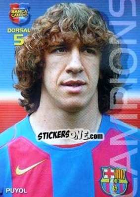 Sticker Puyol - Barça Campeon 2004-2005 n. 17 - Panini