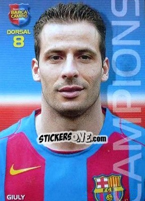 Sticker Giuly - Barça Campeon 2004-2005 n. 20 - Panini