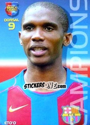 Sticker Eto'o - Barça Campeon 2004-2005 - Panini