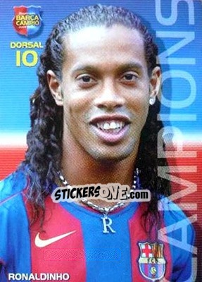 Sticker Ronaldinho - Barça Campeon 2004-2005 n. 22 - Panini