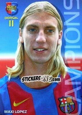 Cromo Maxi Lopez - Barça Campeon 2004-2005 - Panini