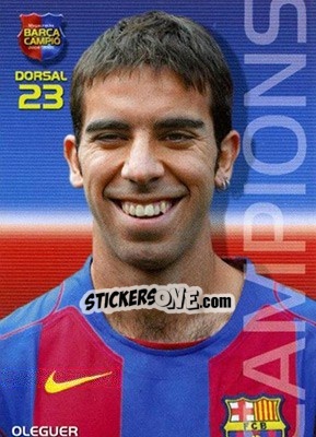 Sticker Oleguer - Barça Campeon 2004-2005 - Panini