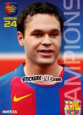 Sticker Iniesta - Barça Campeon 2004-2005 - Panini