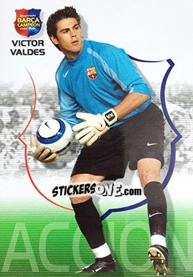 Sticker Victor Valdes - Barça Campeon 2004-2005 n. 40 - Panini