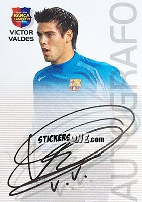 Figurina Victor Valdes - Barça Campeon 2004-2005 - Panini