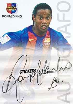 Sticker Ronaldinho - Barça Campeon 2004-2005 n. 76 - Panini