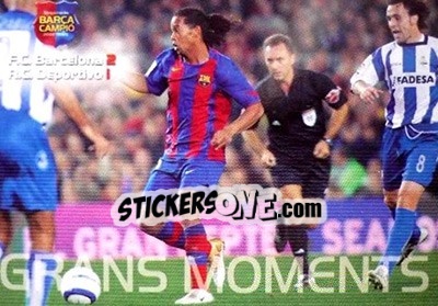Sticker Barca 2-1 Deportivo - Barça Campeon 2004-2005 n. 110 - Panini