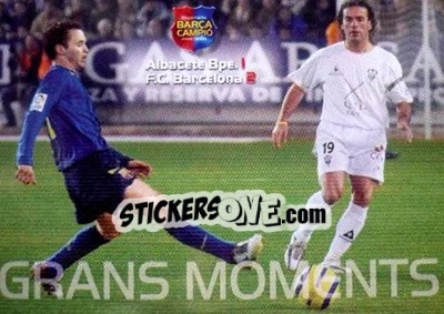 Cromo Albacete 1-2 Barca - Barça Campeon 2004-2005 - Panini