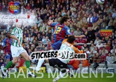 Figurina Barca 3-3 Betis - Barça Campeon 2004-2005 - Panini