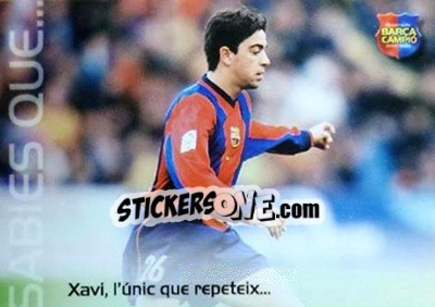 Cromo Xavi, el unico que repite... - Barça Campeon 2004-2005 - Panini