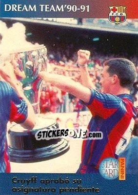 Sticker Cruyff aprobo su asignatura pendiente - Barça 1990-96 Dream Team n. 59 - Panini