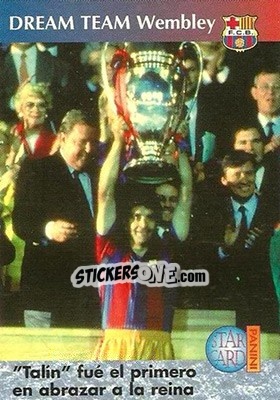 Figurina Talin abrazo a la Reina - Barça 1990-96 Dream Team n. 75 - Panini