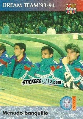 Cromo Menudo banquillo - Barça 1990-96 Dream Team - Panini