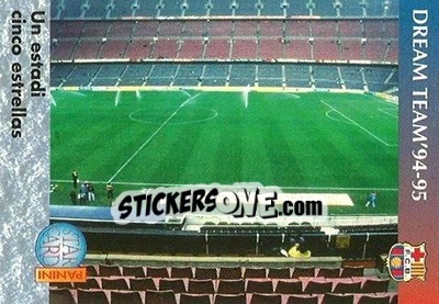 Sticker Un Estadi 5 Estrellas - Barça 1990-96 Dream Team n. 107 - Panini