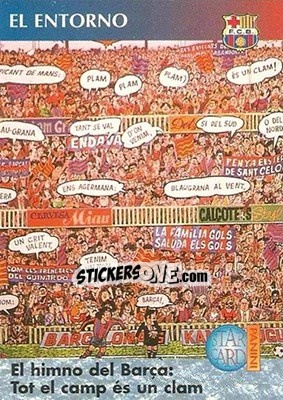 Sticker El himno del Barca - Barça 1990-96 Dream Team n. 122 - Panini